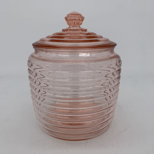 Ridged Glass Canister