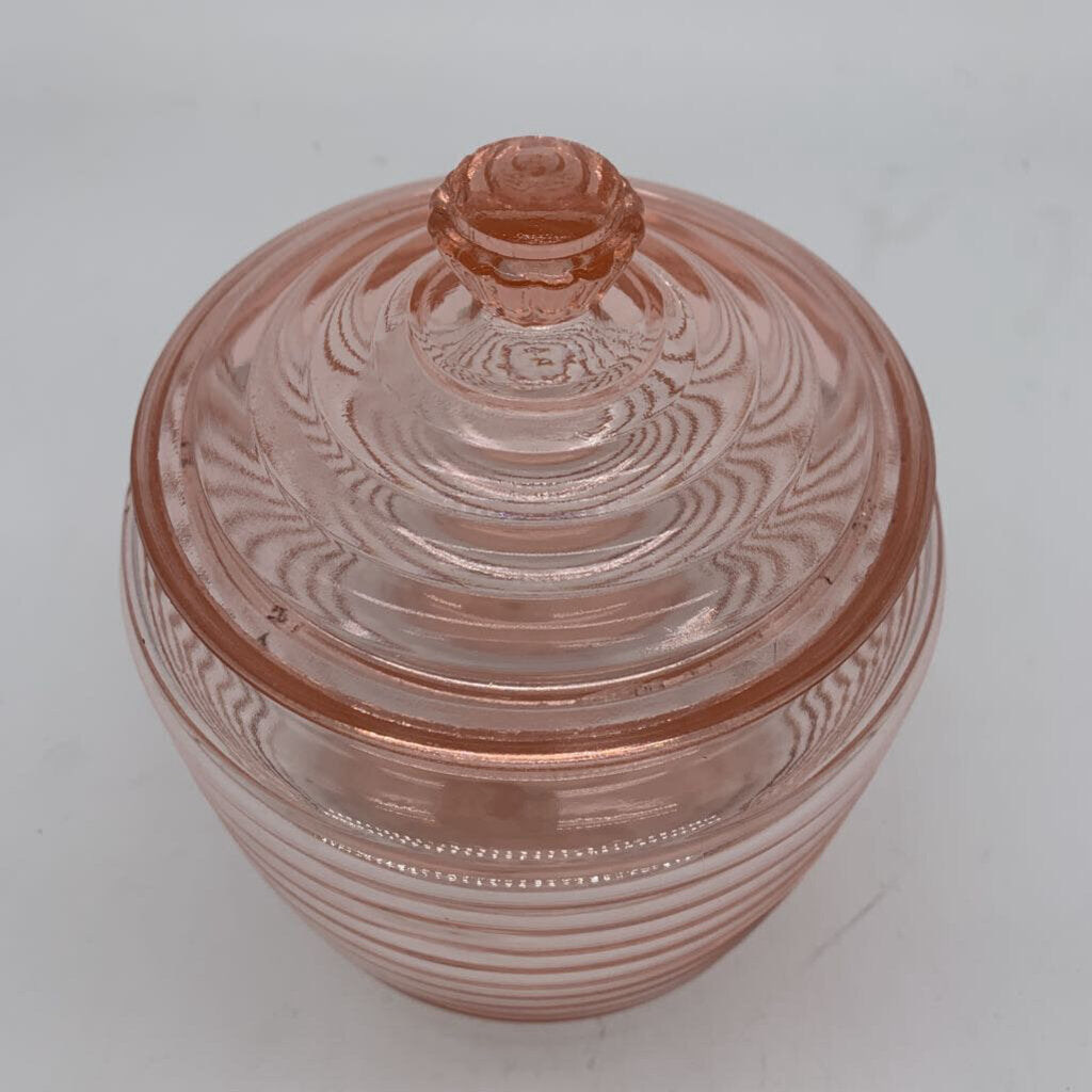 Ridged Glass Canister