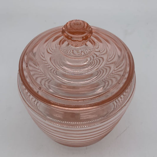 Ridged Glass Canister