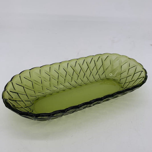 Lattice Glass Oval Bowl
