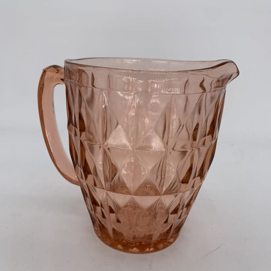 Facetted Glass Pitcher