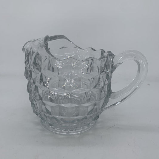 Facetted Glass Pitcher