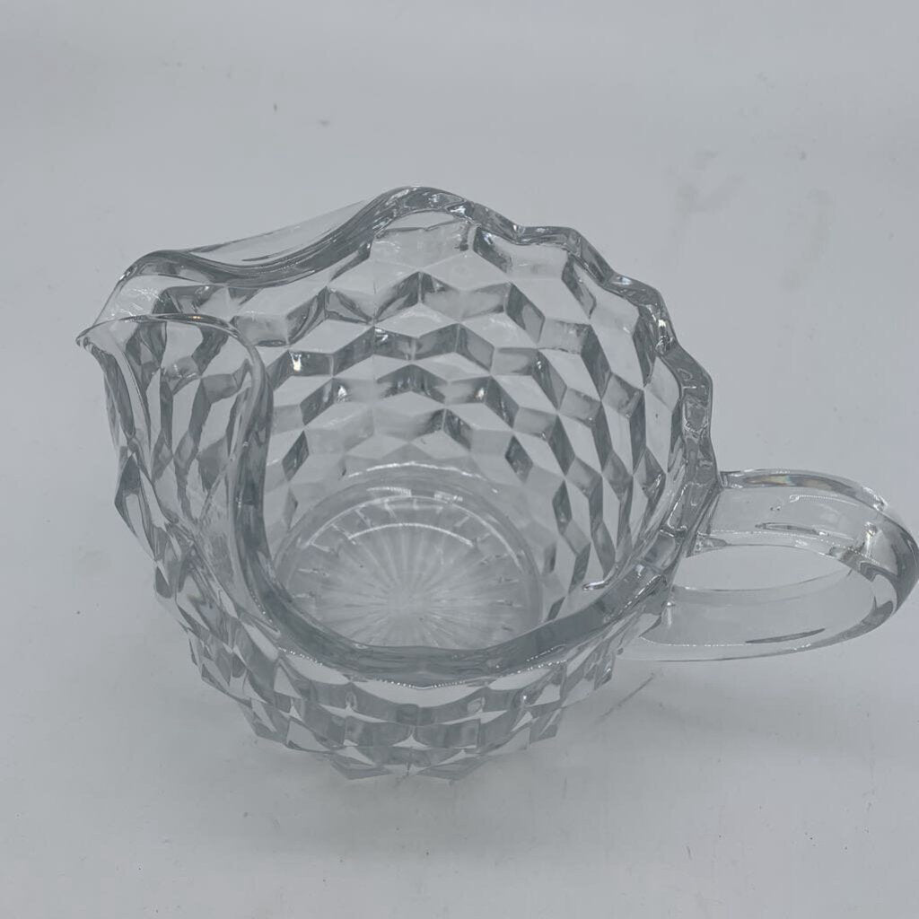 Facetted Glass Pitcher