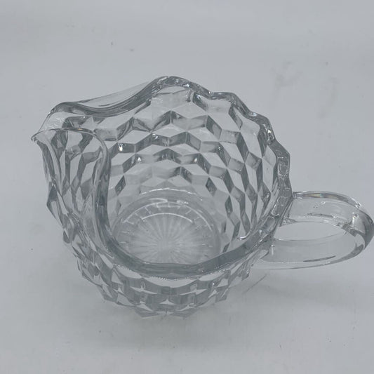 Facetted Glass Pitcher