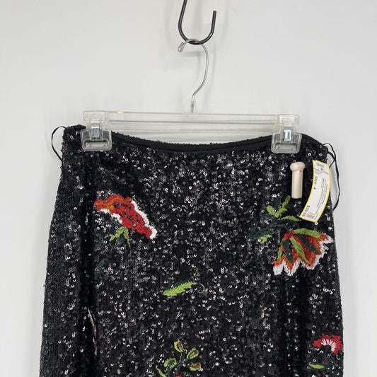 Maeve Sequened Floral Skirt