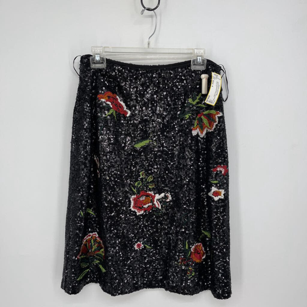 Maeve Sequened Floral Skirt