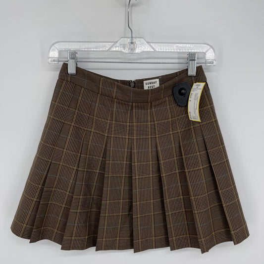 Sunday Best Plaid Pleated Skirt