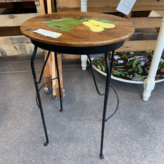 Wooden Pear Side Table