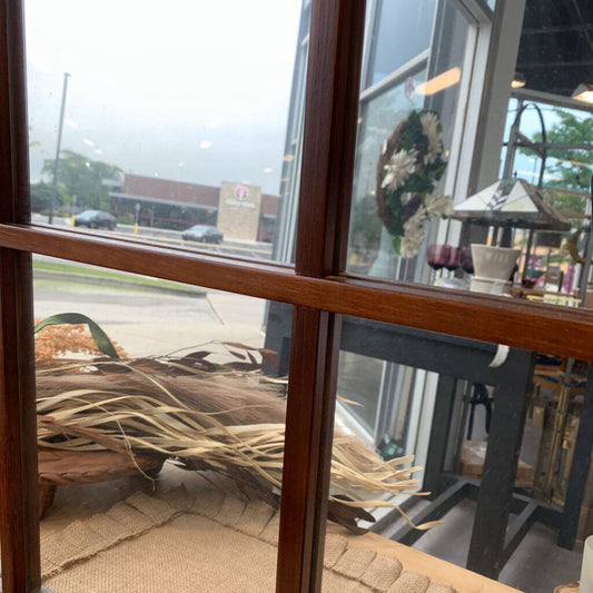 Wooden Faux Window Mirror