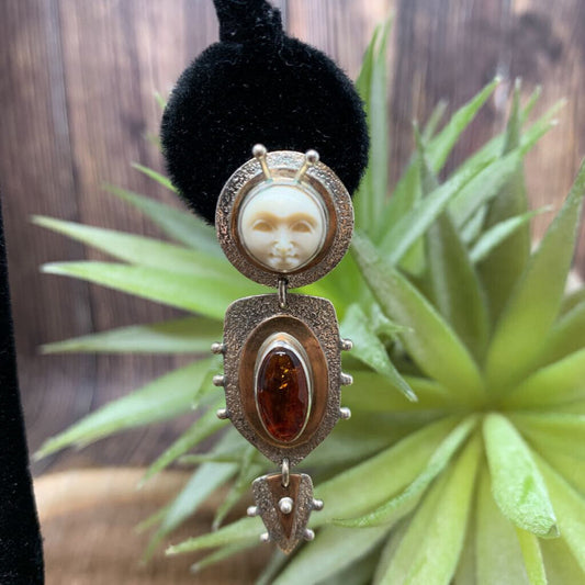Tabra Sterling Face Earrings