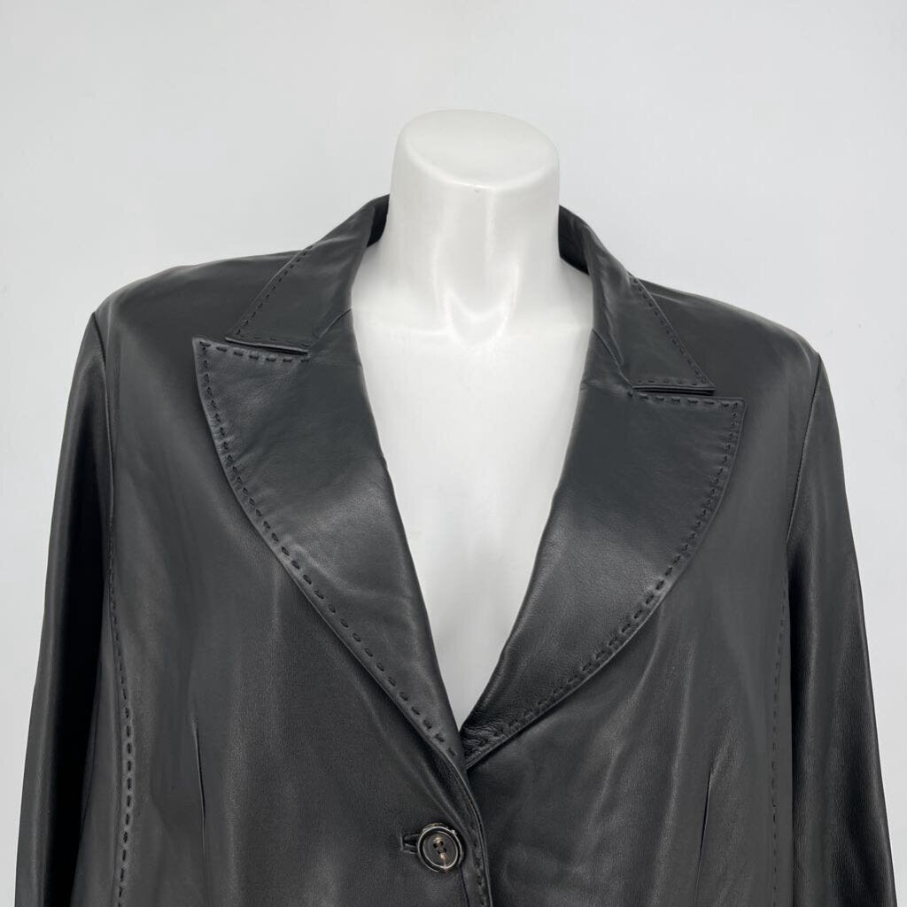Marina Rinaldi Leather Blazer