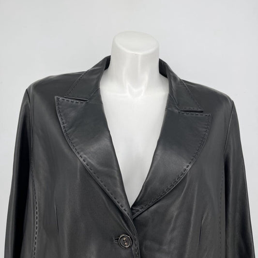 Marina Rinaldi Leather Blazer