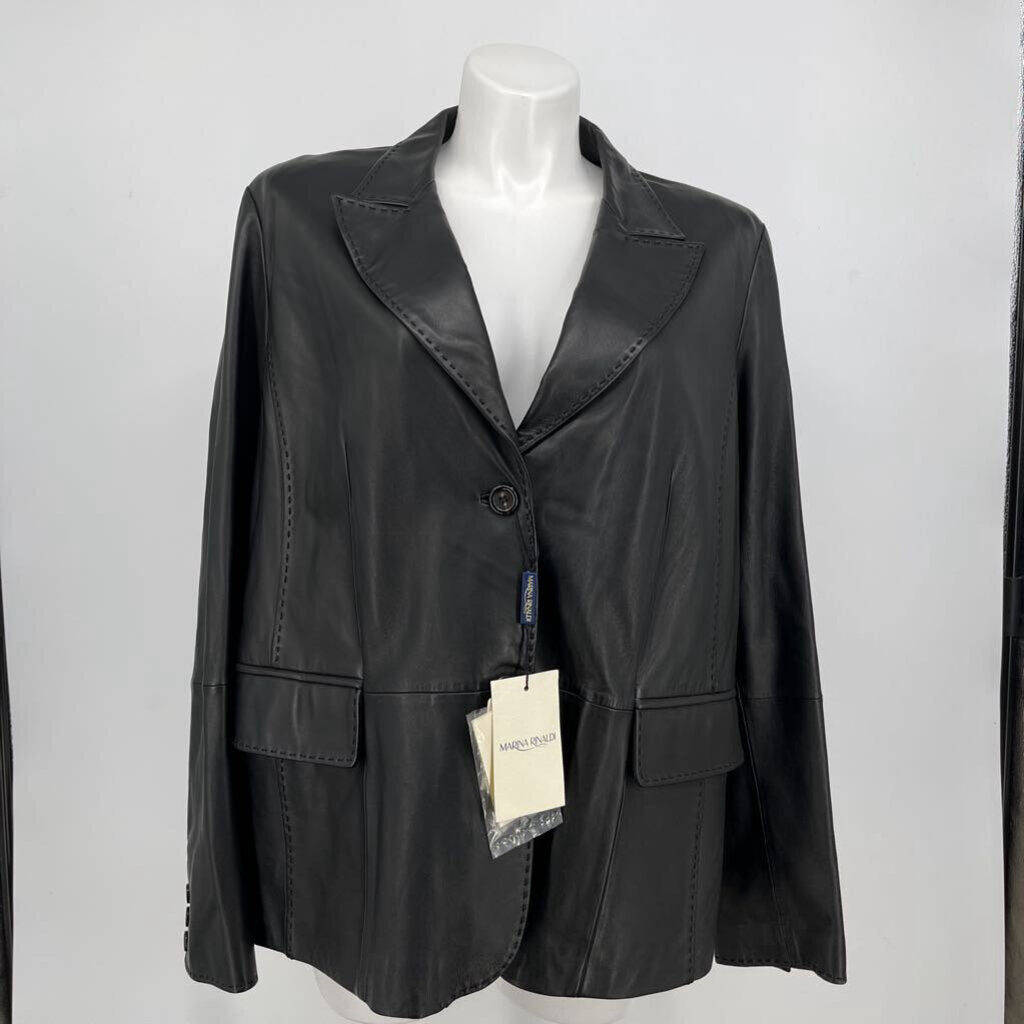 Marina Rinaldi Leather Blazer