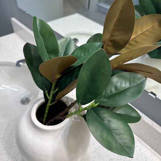 White Vase w Greenery