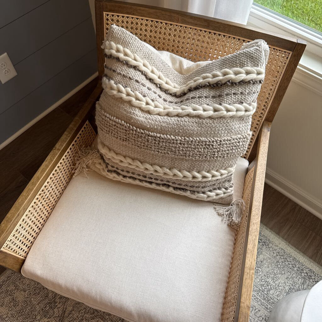 Four Hands Cane & Upholstered Chair