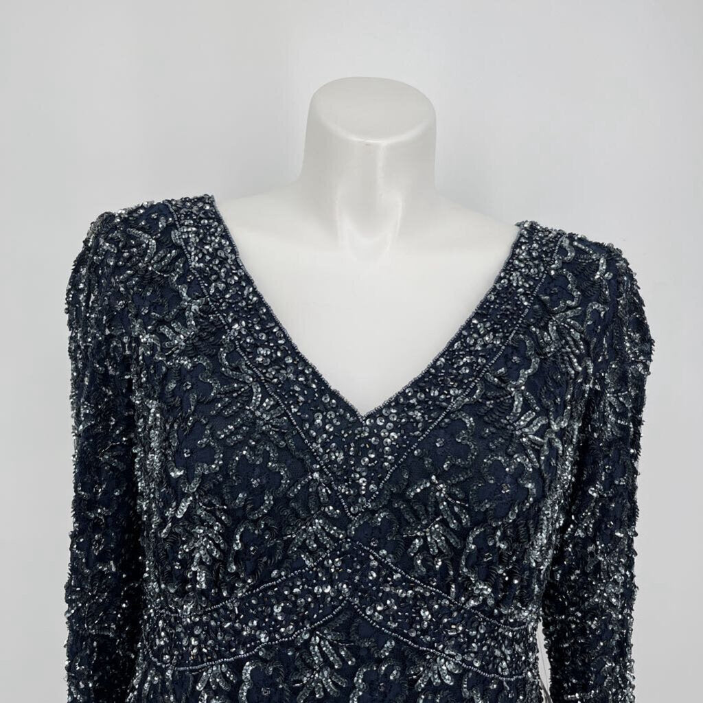 Pisarro Nights 3/4 Slv Beaded Gown