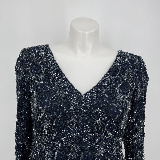 Pisarro Nights 3/4 Slv Beaded Gown