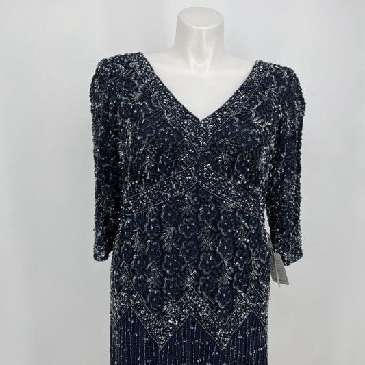 Pisarro Nights 3/4 Slv Beaded Gown