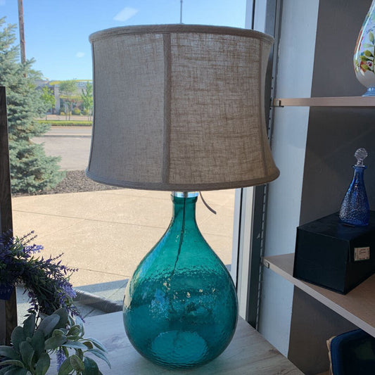 Bulbous Glass Base Lamp