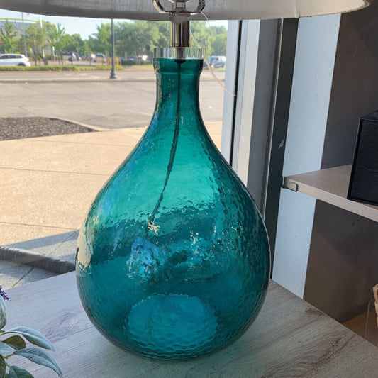 Bulbous Glass Base Lamp