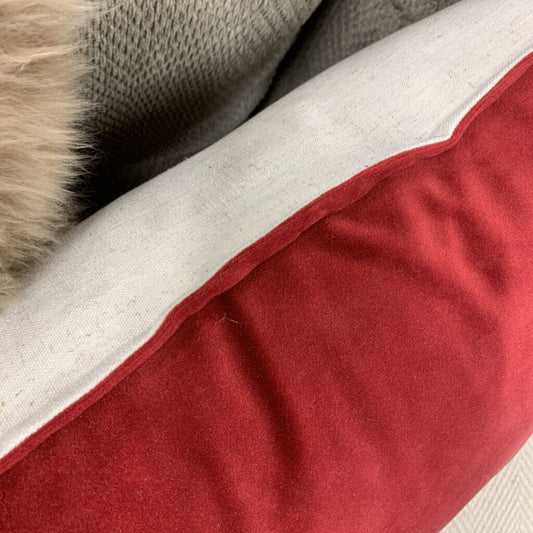 Velour & Linen Pillow