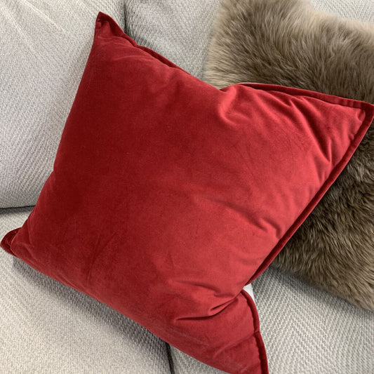 Velour & Linen Pillow