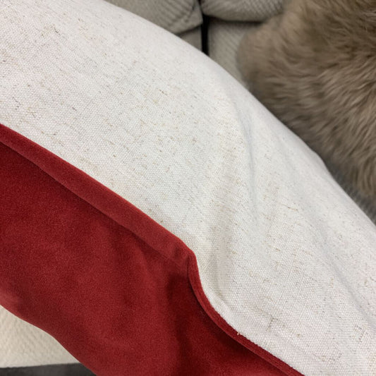 Velour & Linen Pillow