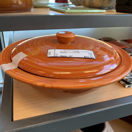 Stoneware Covered Dish