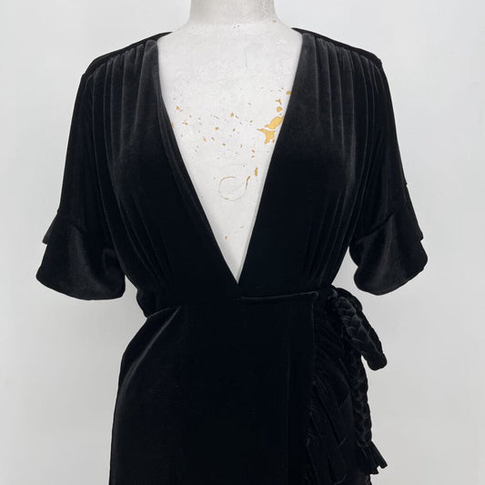 Misa S/s Velour Dress