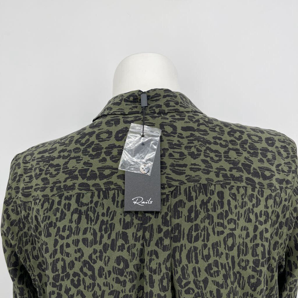 Rails L/s Silk Animal print Shirt