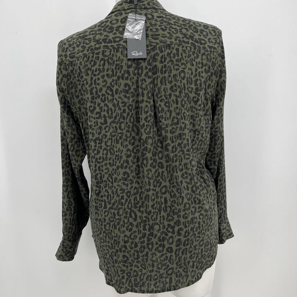Rails L/s Silk Animal print Shirt