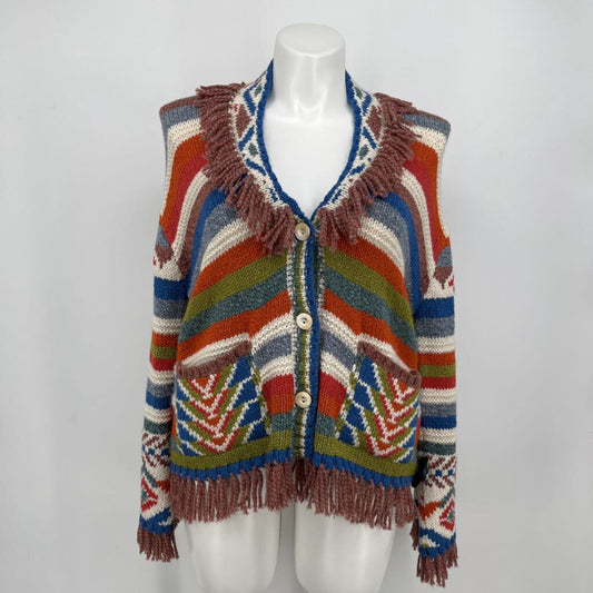 Peruvian L/s Stripe Cardigan
