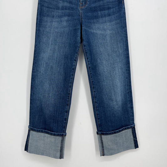 Kut Wide Leg Cuffed Jeans
