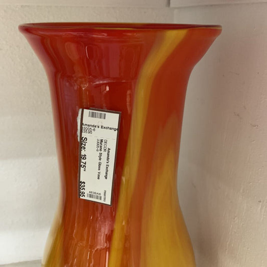 Murano Style Glass Vase