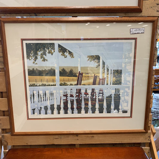 Three Red Rockers Framed Print