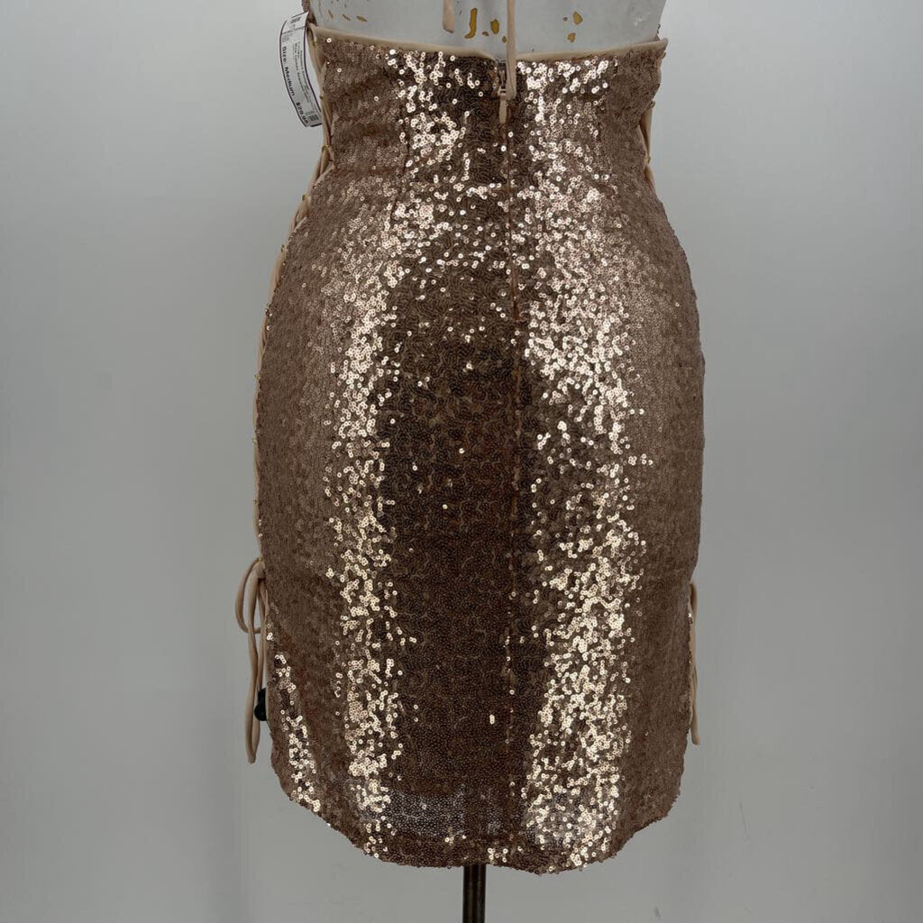 Wow Couture Sequened Halter Dress