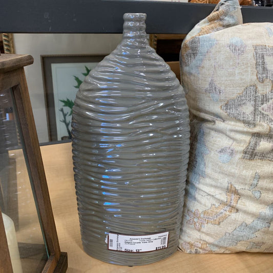 Ridged Ceramic Vase