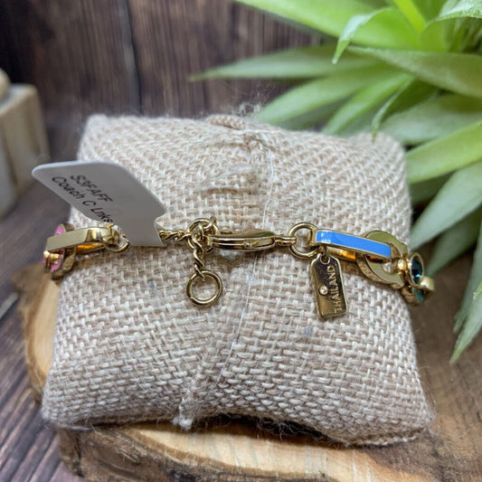 Coach Signature Links Enamel Bracelet