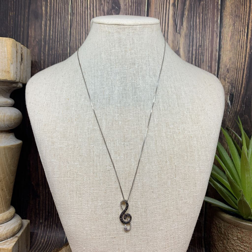 Sterling Treble Clef Necklace