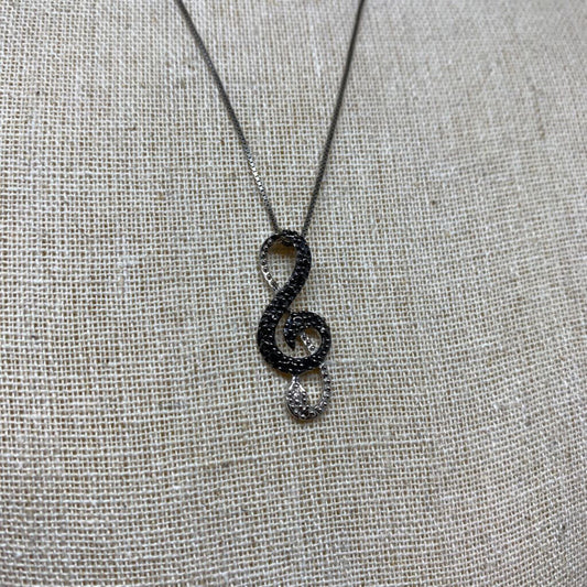 Sterling Treble Clef Necklace
