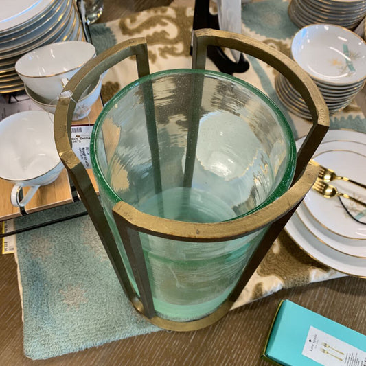 Wrought Iron and Glass Hurricane