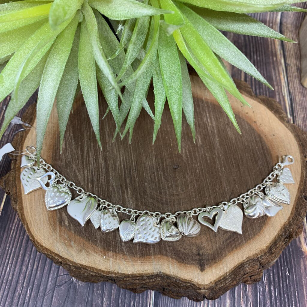 Ster Heart Charm Brclt