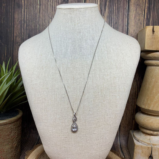 Sterling Sapphire Infinity Necklace