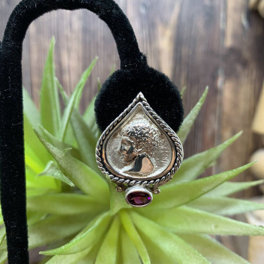 Sterling Roman Gem Earrings