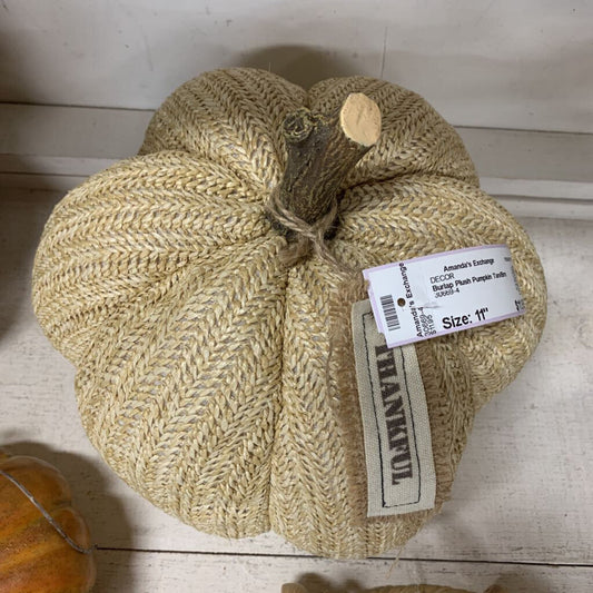 Burlap Plush Pumpkin