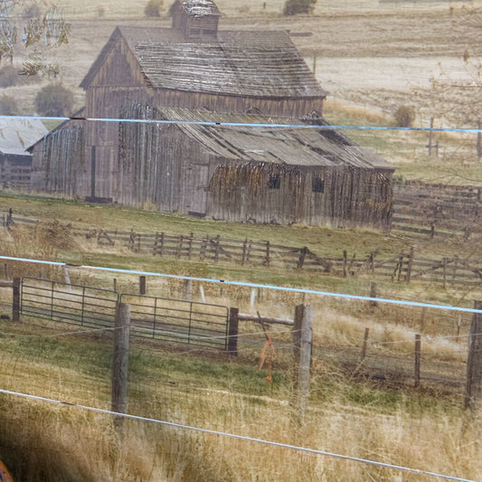 Planked Wood Barn Scene
