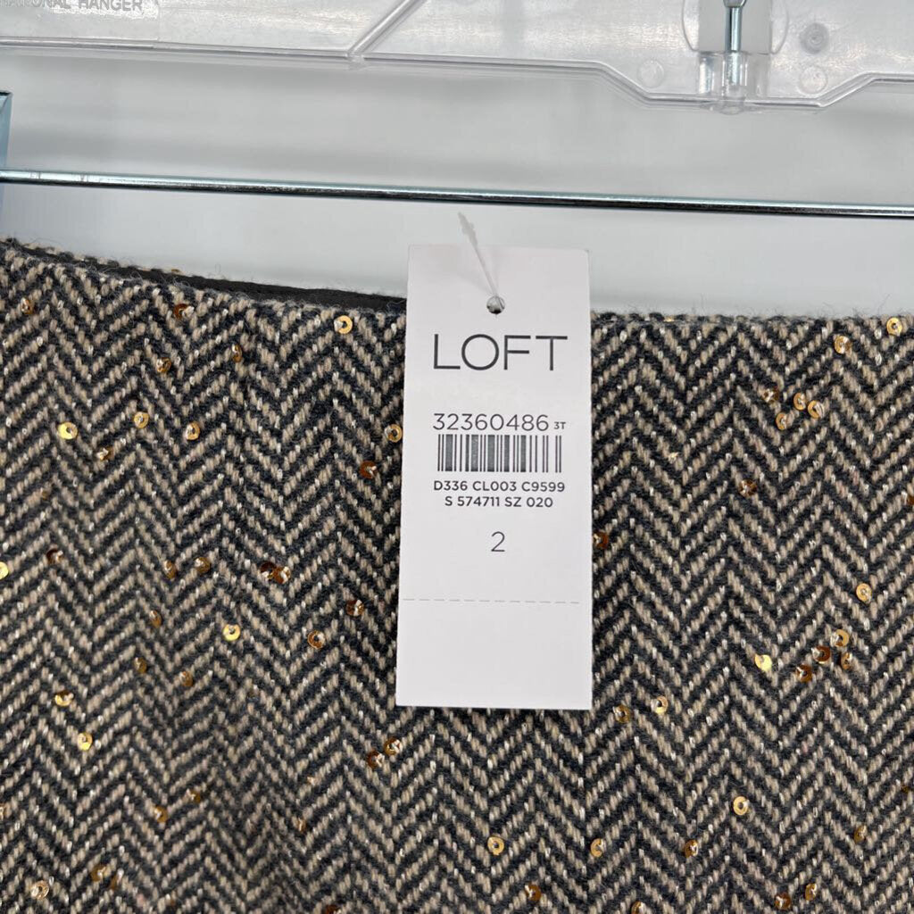 Loft Herringbone Skirt