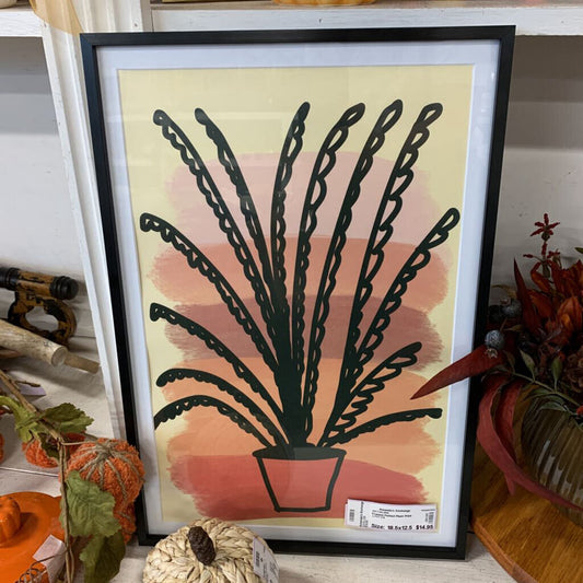 Framed Potted Plant Print