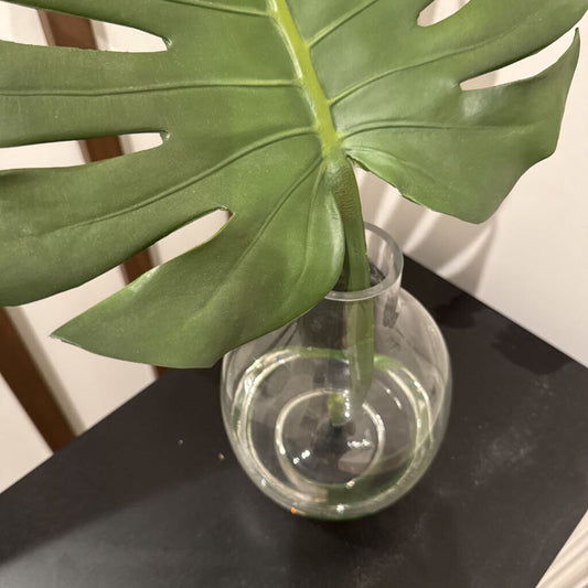 Palm Leaf in Glass Vase