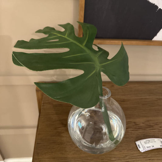Palm Leaf in Glass Vase